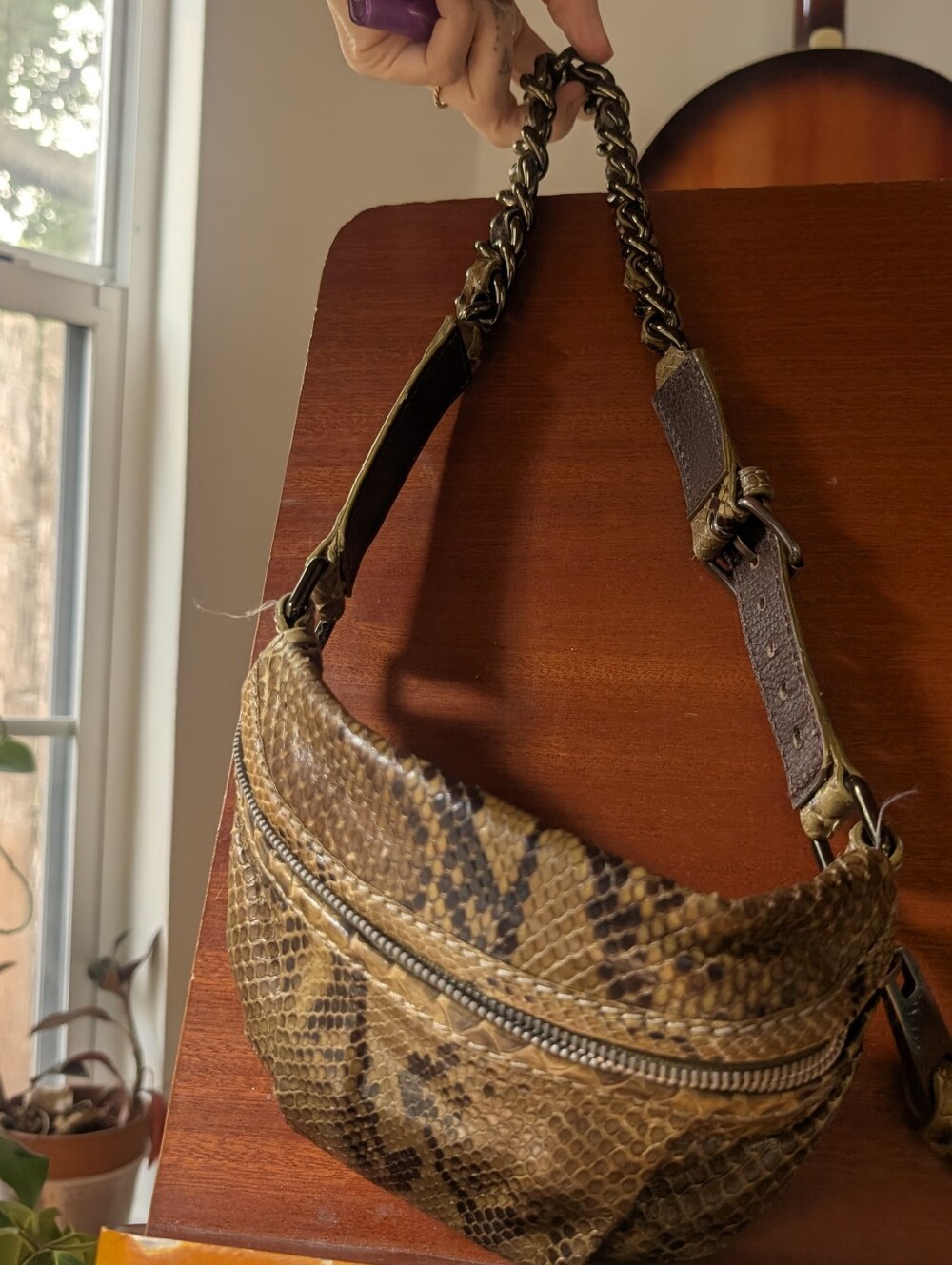Marc Jacobs - Python Embossed Leather Belt / Sling Bag - Made in Italy